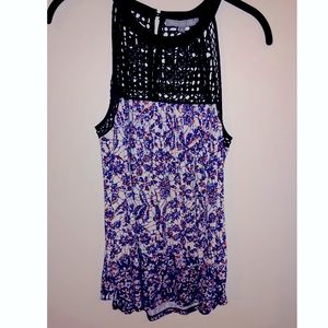 Daniel Rainn Floral Lace Tank Top Small